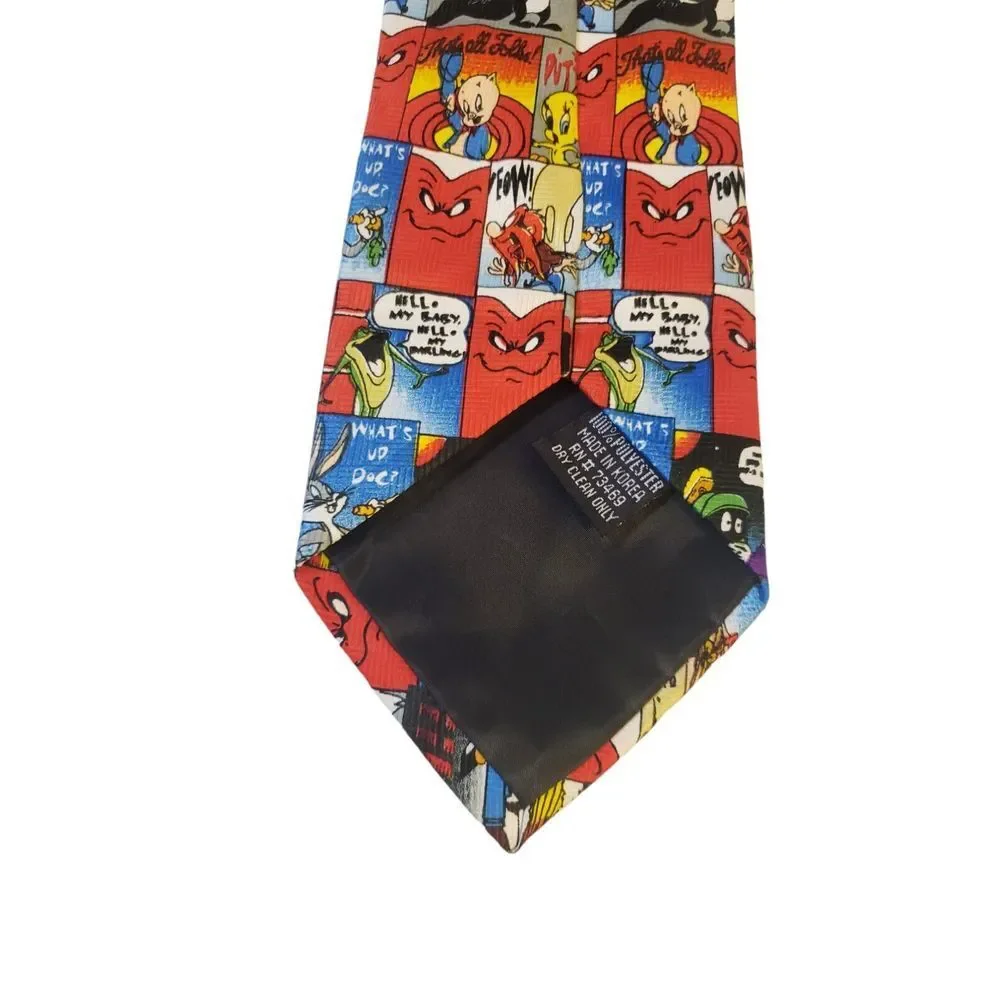 Vintage‎ LOONEY TUNES TOONS WARNER BROS Neck Tie Comic Theme Vintage Colorful